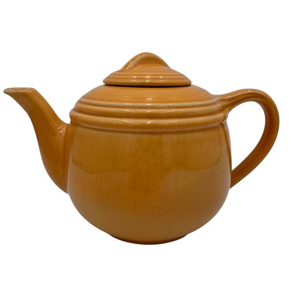 Vtg Nancy Calhoun China Teapot Marigold Marked "SAMPLE" One of a Kind Flamingo - Picture 2 of 10